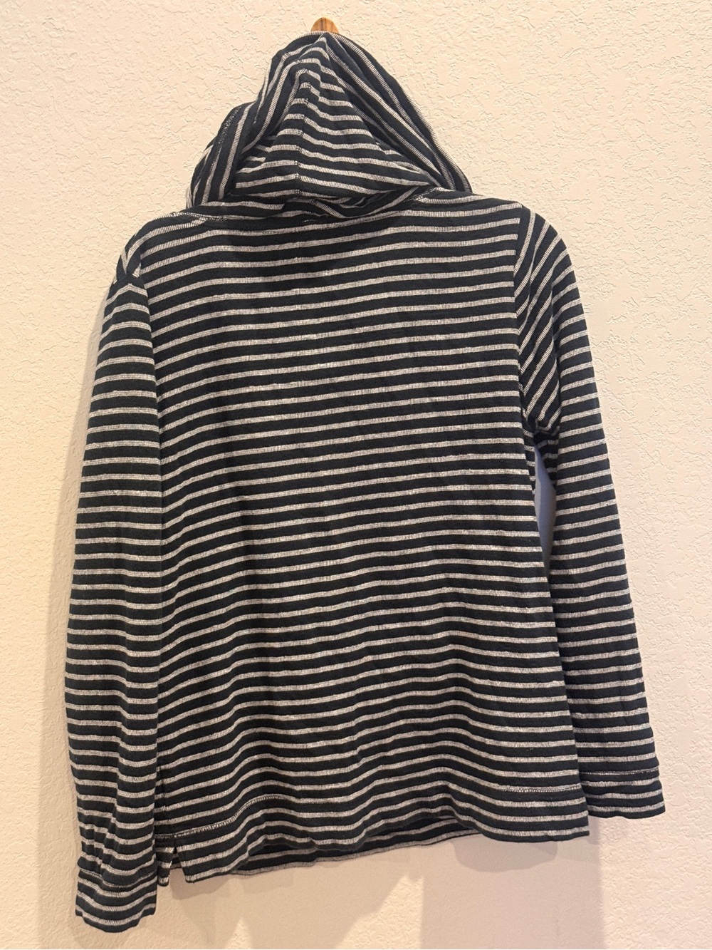 J. Crew Striped Cowl Neck Sweater - Black & White - Picture 3 of 8